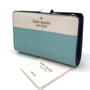 Kate Spade Colorblock Medium Compact Bifold Wallet